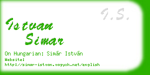 istvan simar business card
